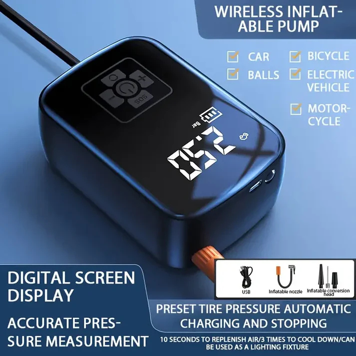 Wireless Air Compressor with Digital Display